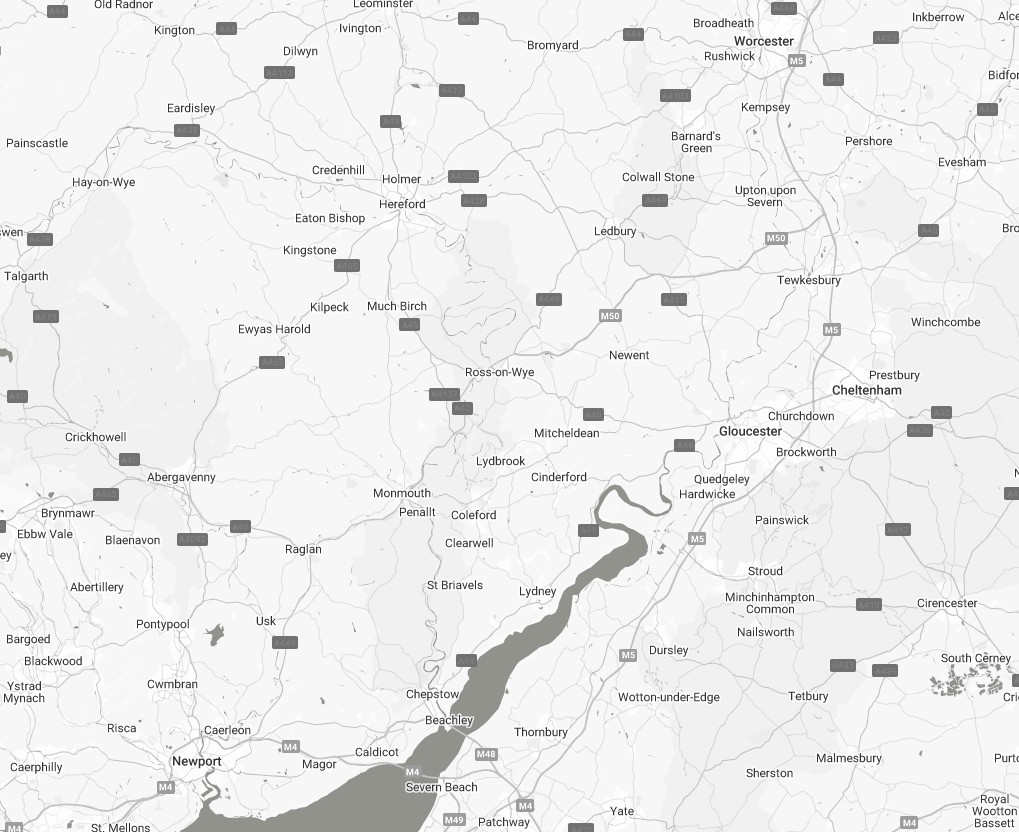 Wye Valley Catchment Area Map
